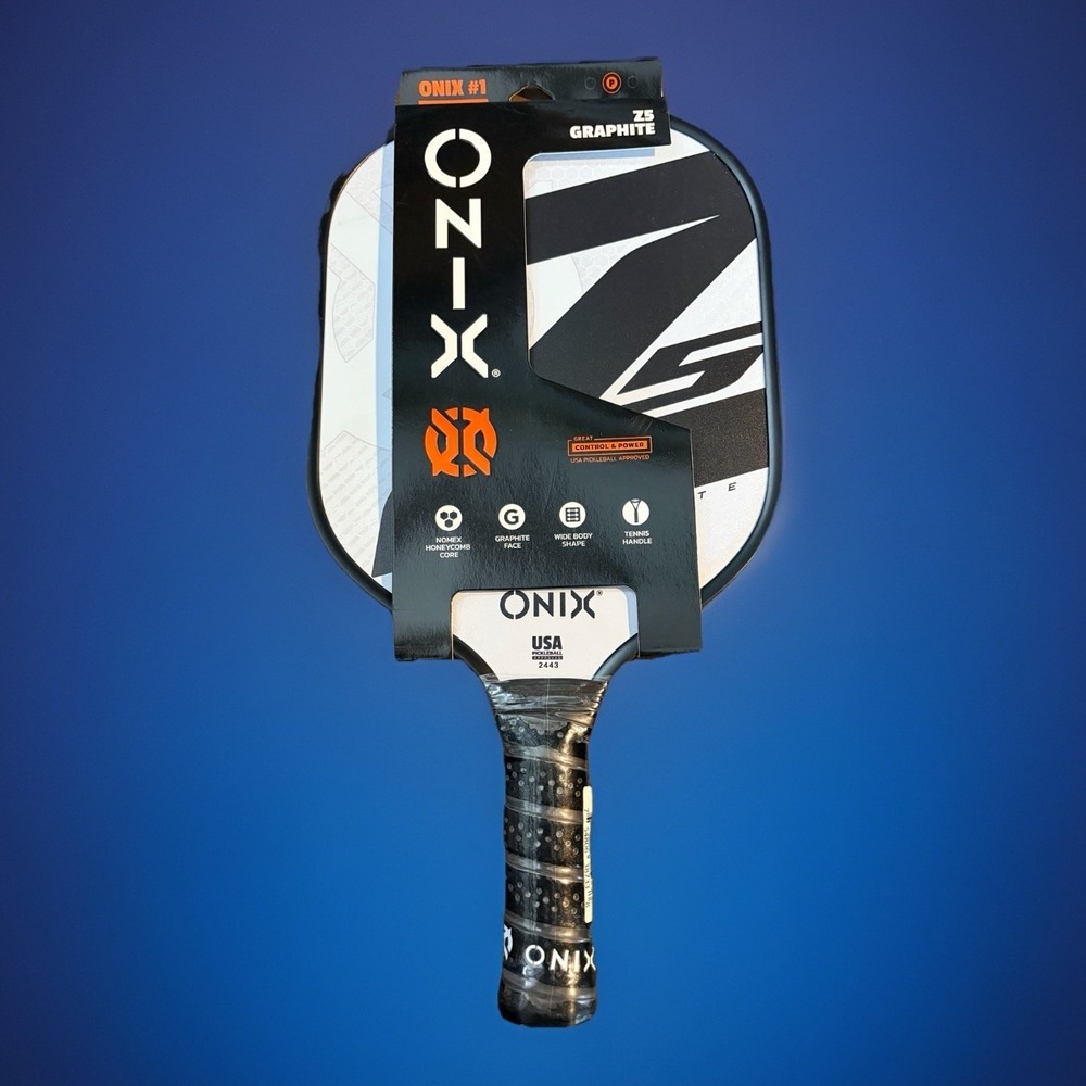 Onix 15.5" Z5 Wide Body Pickleball Paddle - Gray: Graphite Honeycomb - Grip 4"